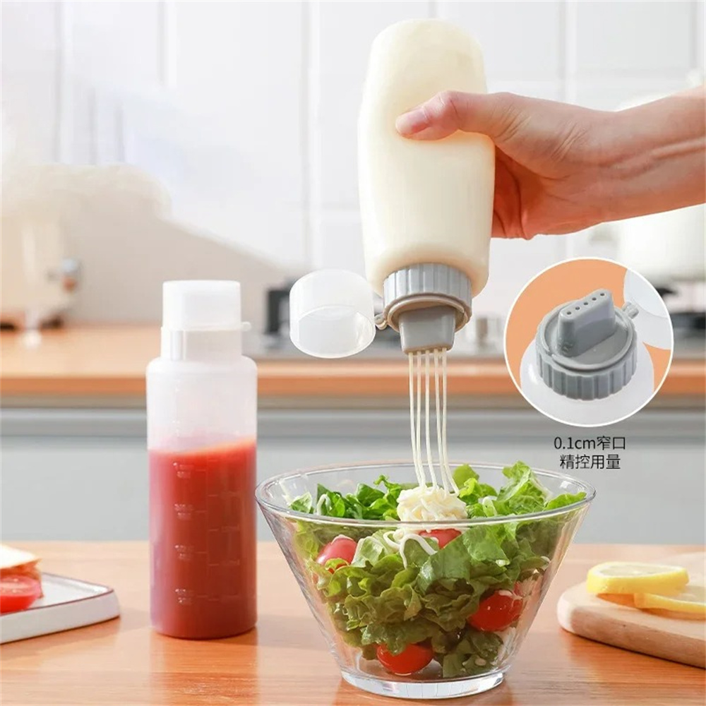 Sauce Squeeze Bottle - 5 Hole Condiment Squeeze Bottles With