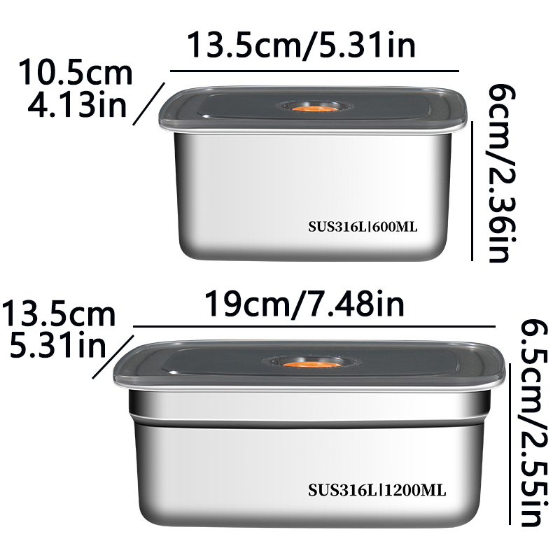 Stainless Bento Box - Food Grade 316 Stainless Steel Fresh-Keeping