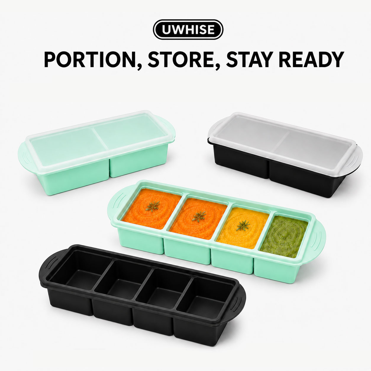 Meal Prep Menu - Uwhise Silicone Soup Freezer Tray Baby