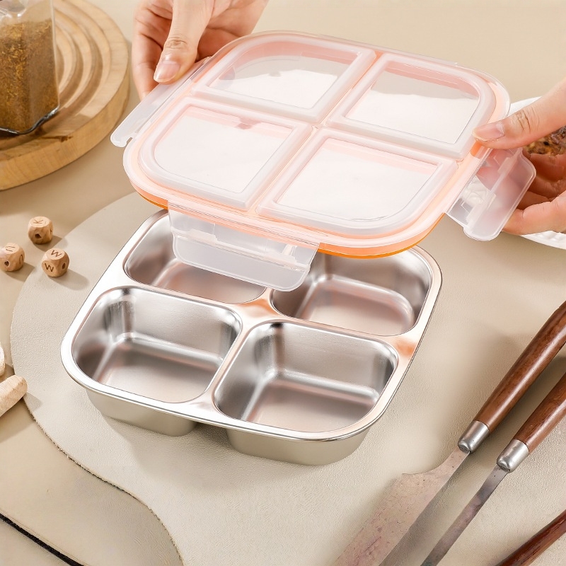 Meal Prep Meal Ideas - 304 Stainless Steel Lunch Box, 600ml