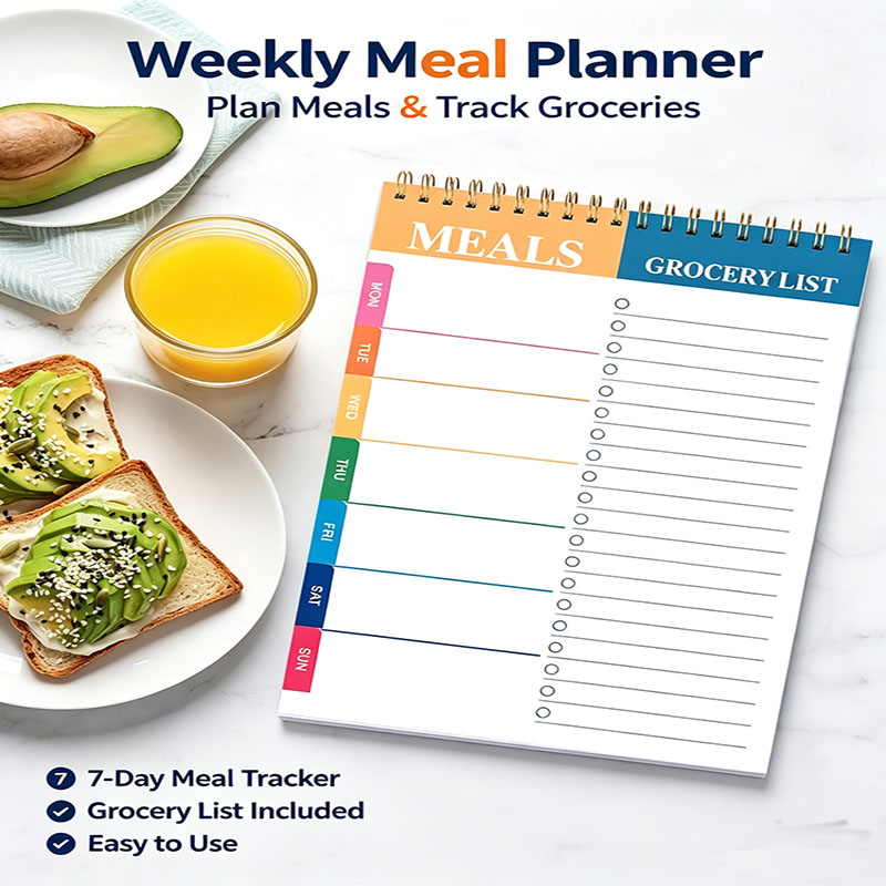 Meal Prep Plan - Weekly Meal Planner Notepad 5.6x8.5 Inch,