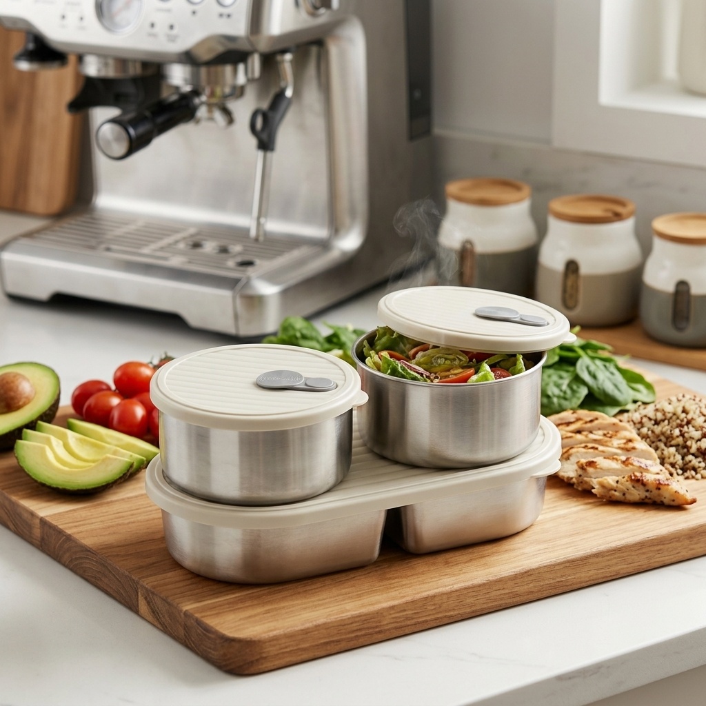 Meal Prep Meal Ideas - Microwave Safe 304 Stainless Steel Lunch