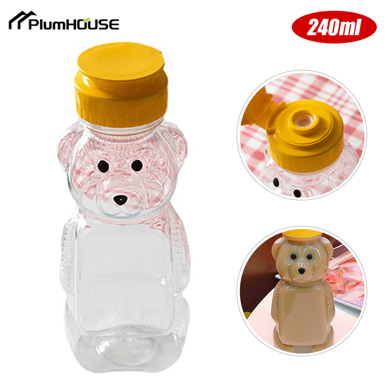 Sauce Squeeze Bottle - 1Pcs 230ml Condiment Squeeze Bottle Bear