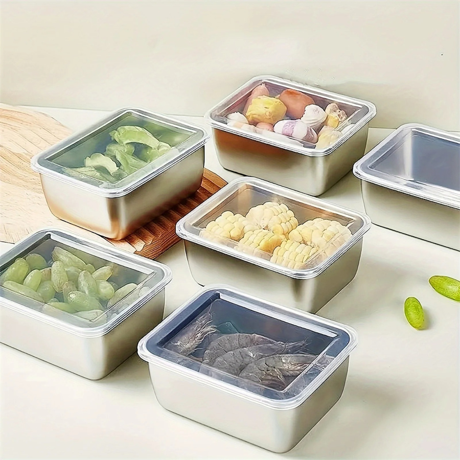 Stainless Bento Box - 1/3/5pcs Stainless Steel Food Storage Box