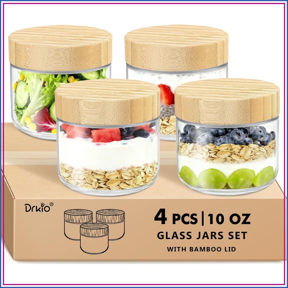 Meal Prep Chia Pudding - 10 Oz Overnight Oats Containers with