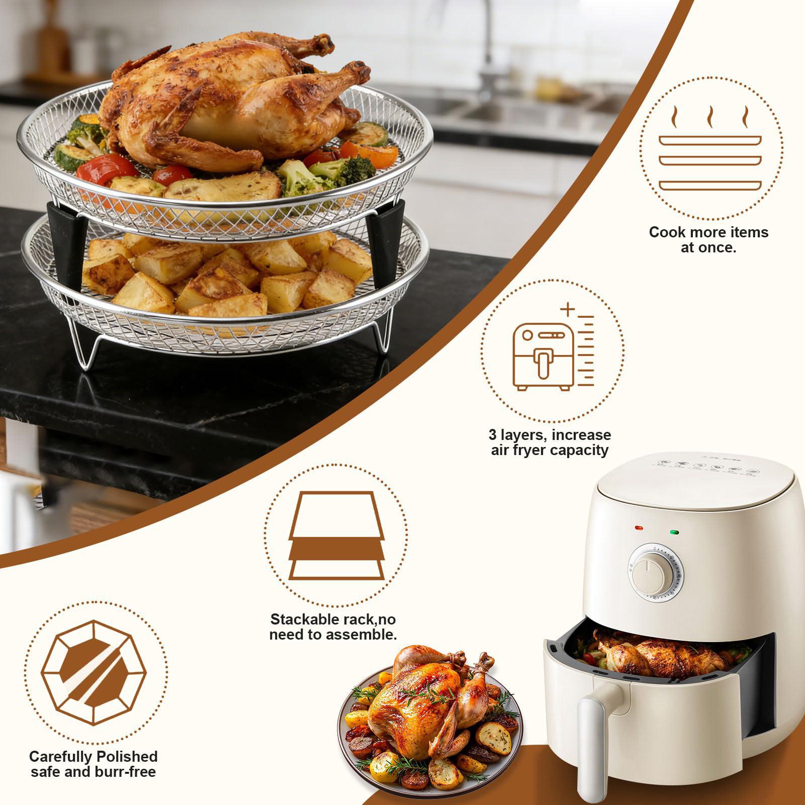 Air Fryer Basket Stainless Ste - Meal Prep Menu ulasan dan harga
