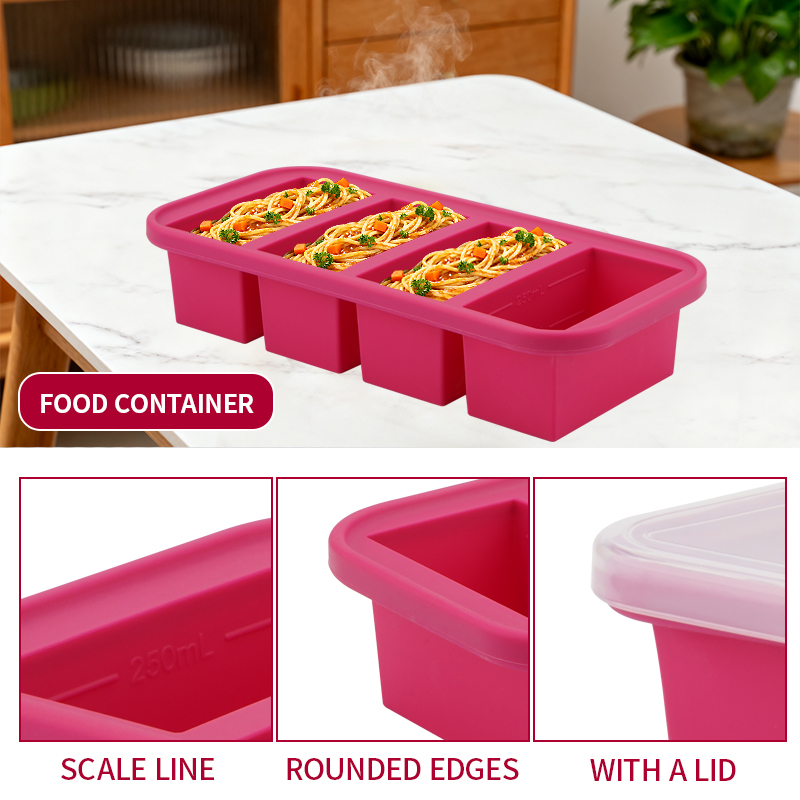 2 Or 3-Piece Silicone Freezer  - Meal Prep Menu ulasan dan harga
