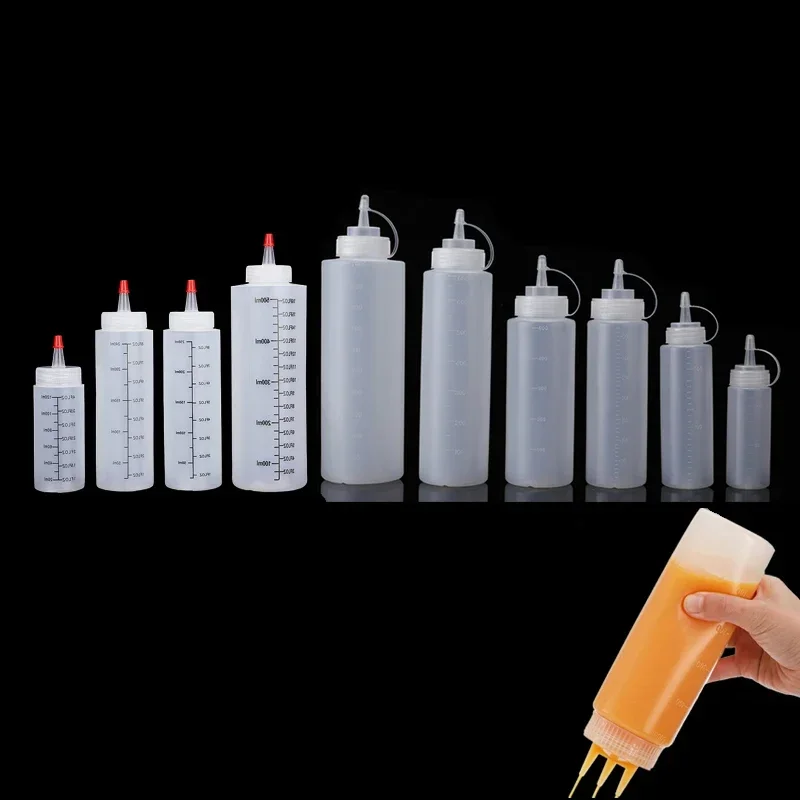 1Pcs Empty120ml-1000ml PE Plas - Sauce Squeeze Bottle ulasan dan harga