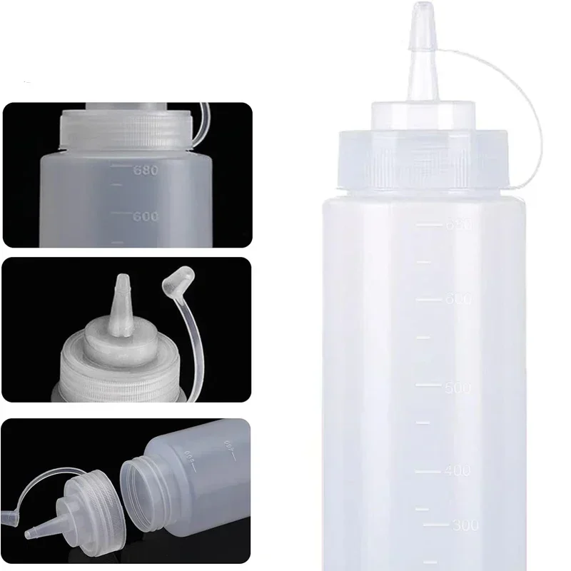 1Pcs Empty120ml-1000ml PE Plas - Sauce Squeeze Bottle ulasan dan harga