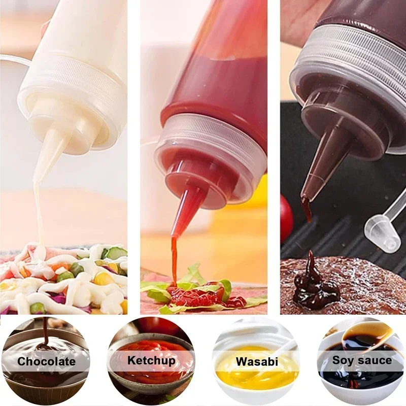 1Pcs Empty120ml-1000ml PE Plas - Sauce Squeeze Bottle ulasan dan harga