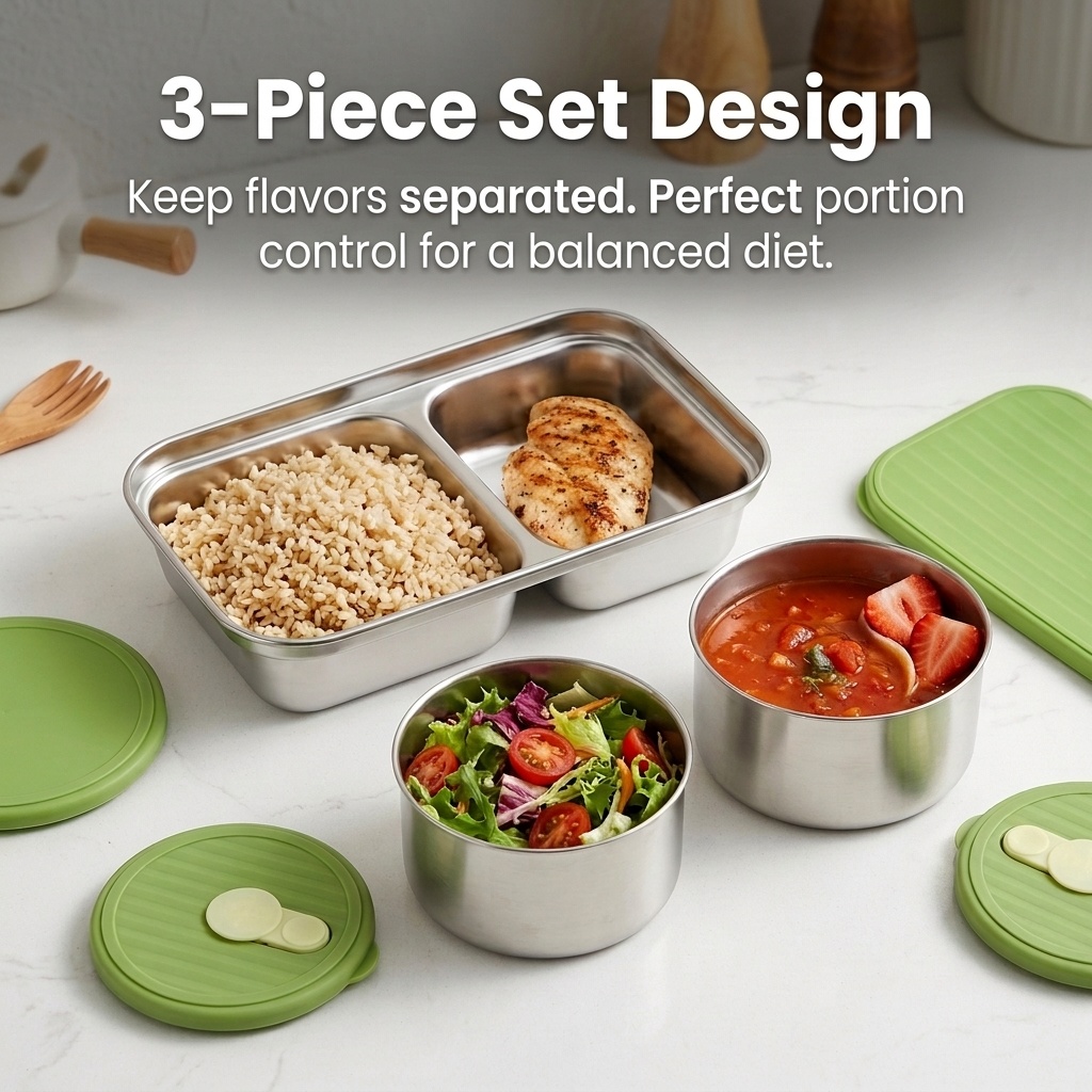 Microwave Safe 304 Stainless S - Meal Prep Meal Ideas ulasan dan harga