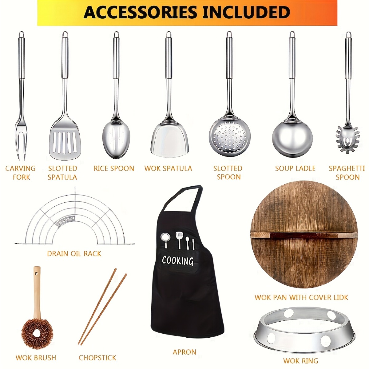 12.6 Inch Cast Iron Wok Set No - Meal Prep Rice ulasan dan harga
