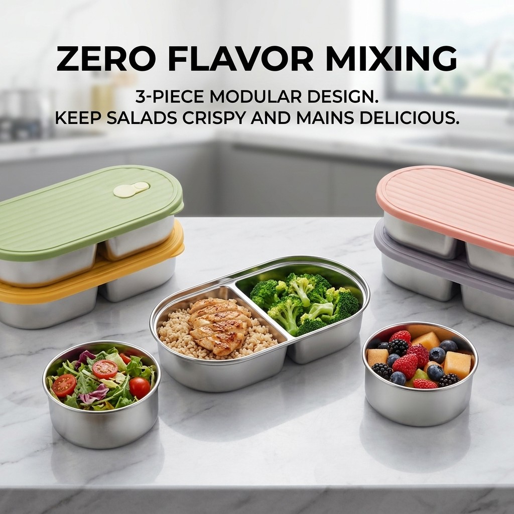 Microwavable 304 Stainless Ste - Meal Prep Meal Ideas ulasan dan harga