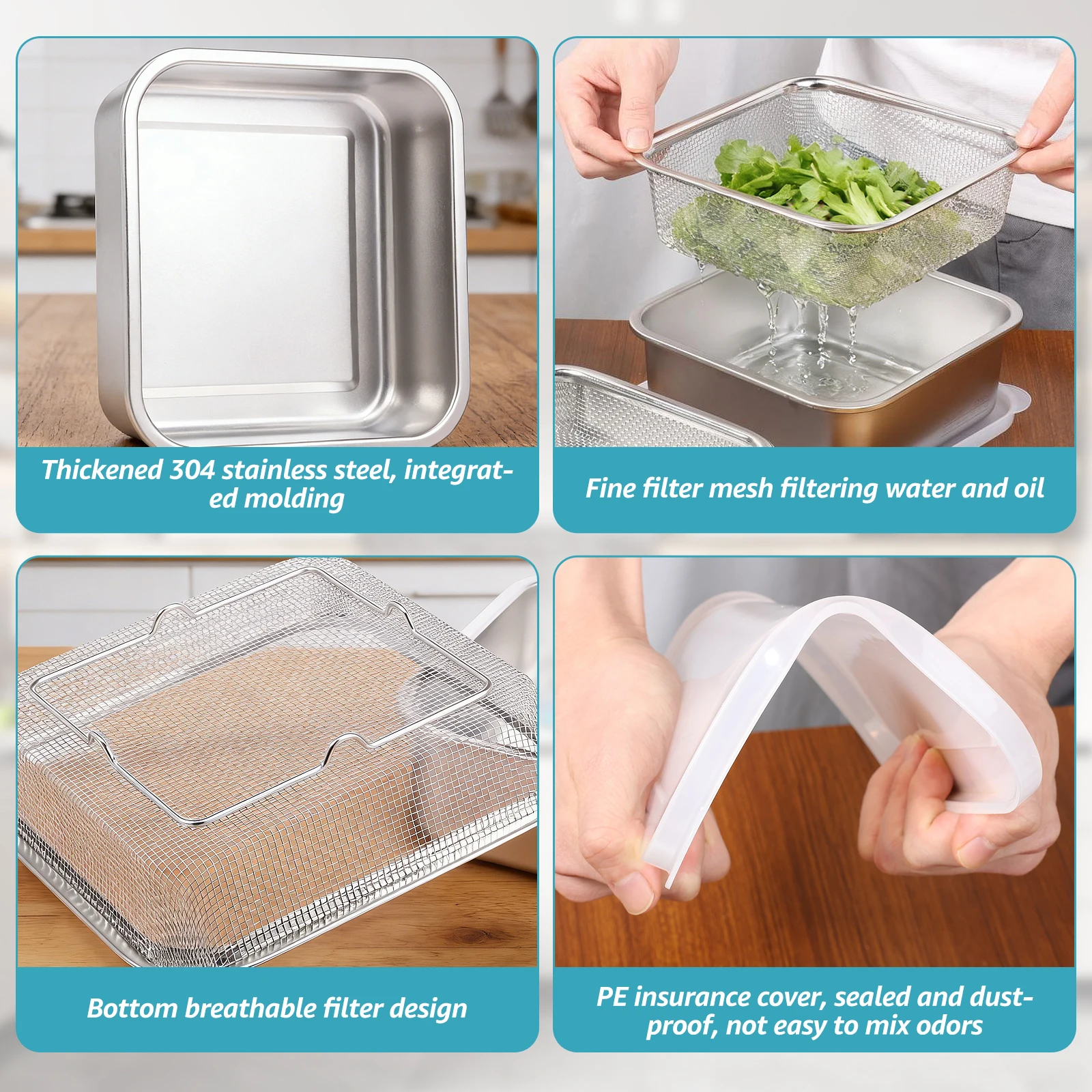 2 in 1 Stainless Steel Fruit W - Meal Prep Rice ulasan dan harga