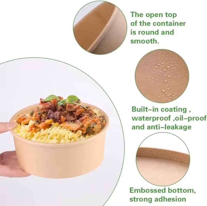 Kraft Paper Round Bowls Dispos - Meal Prep Plan ulasan dan harga