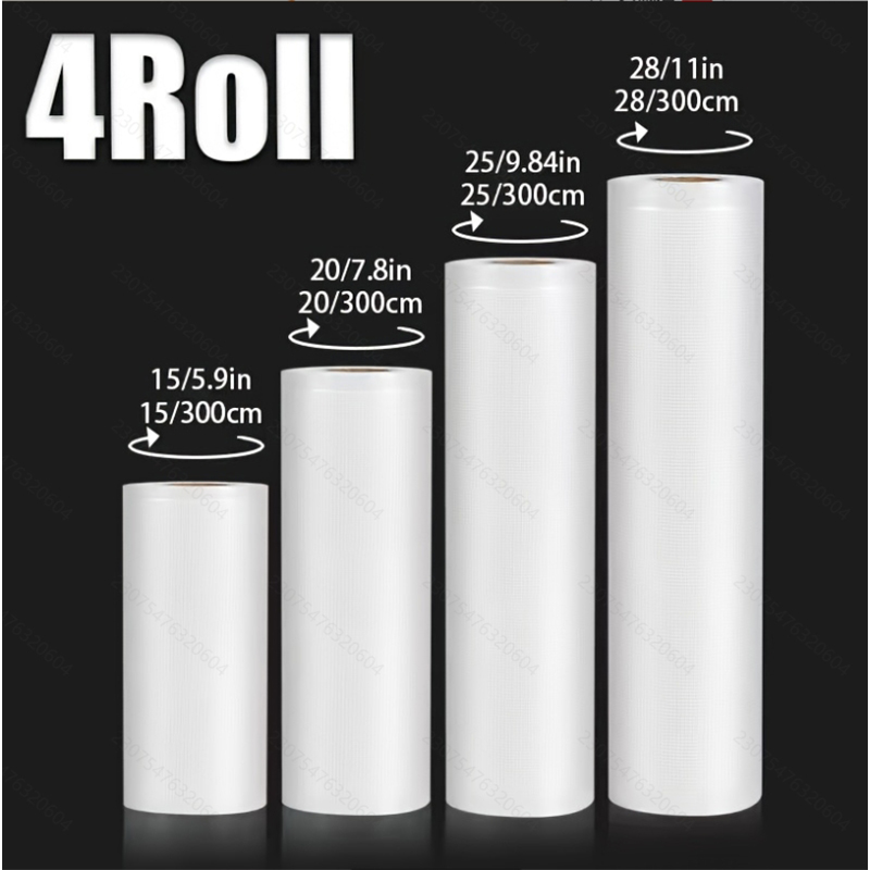 4pcs Vacuum Sealer Bags: 4 Rol - Meal Prep Co ulasan dan harga