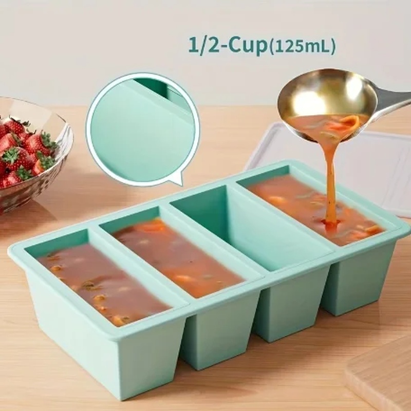 Stackable Silicone Freezer Tra - Meal Prep Chia Pudding ulasan dan harga
