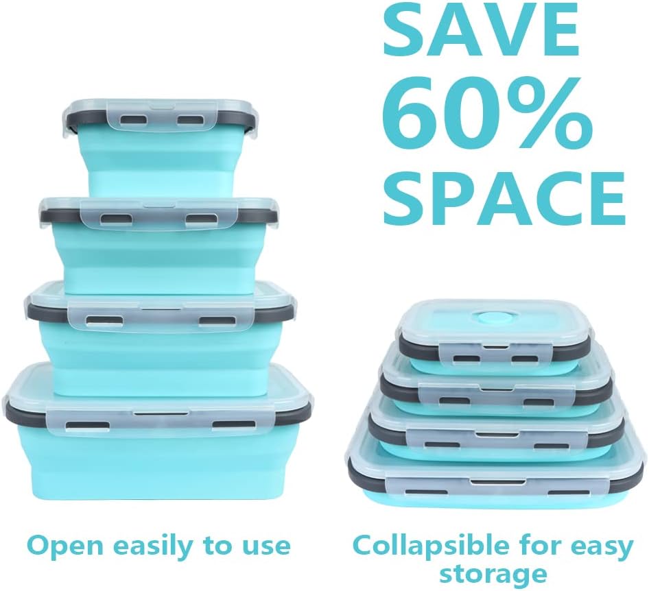 4PS Collapsible Food Storage C - Meal Prep Chia Pudding ulasan dan harga