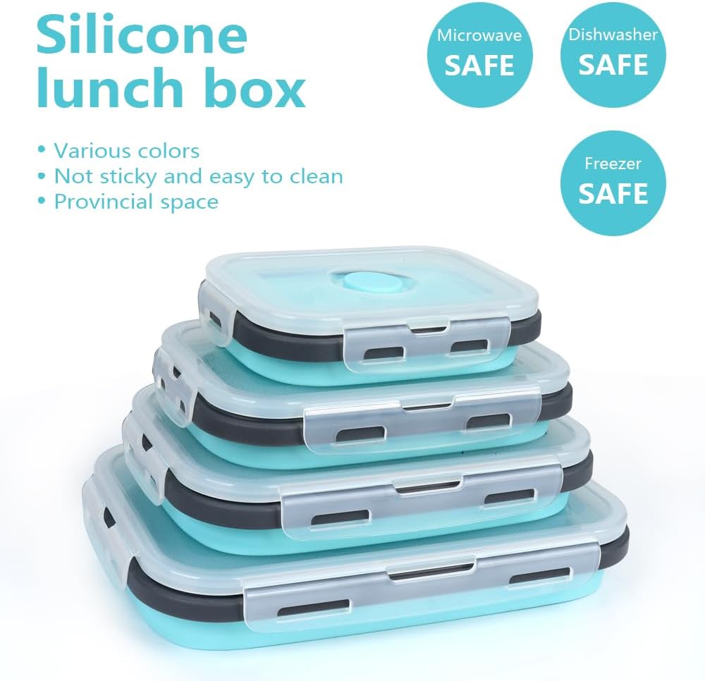 4PS Collapsible Food Storage C - Meal Prep Chia Pudding ulasan dan harga