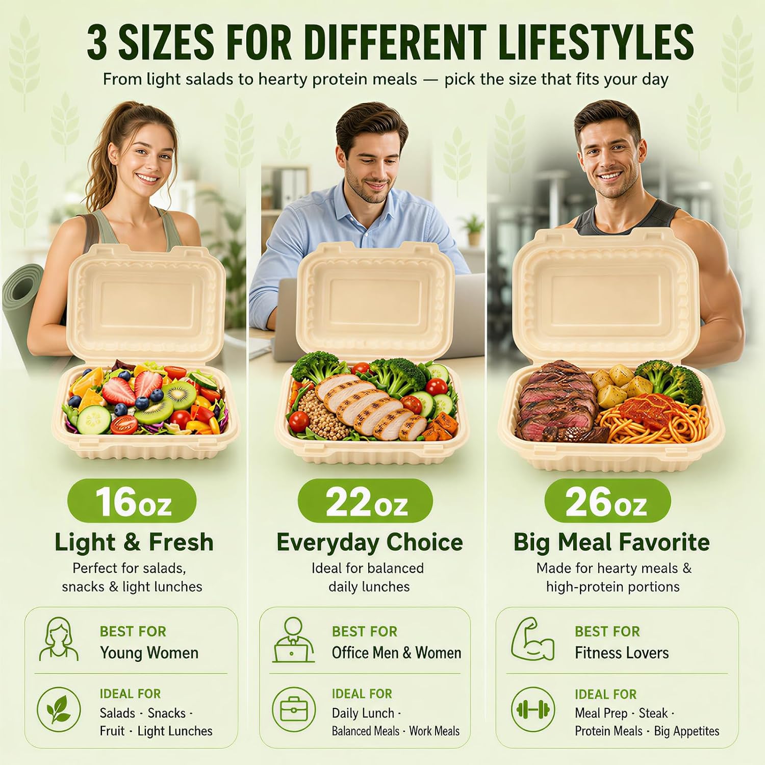 50 Pack 16oz Clamshell Take Ou - Meal Prep Rice ulasan dan harga