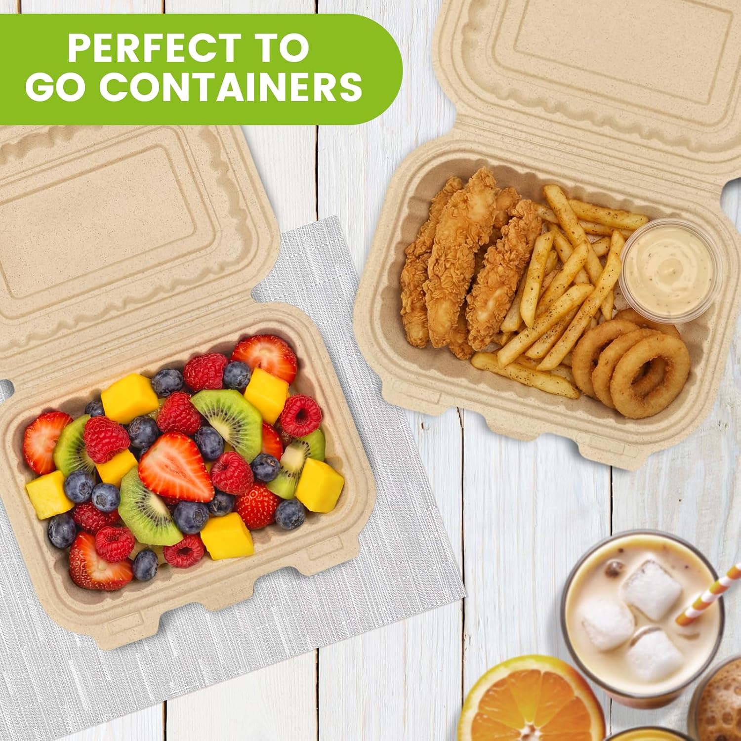 50 Pack 16oz Clamshell Take Ou - Meal Prep Rice ulasan dan harga