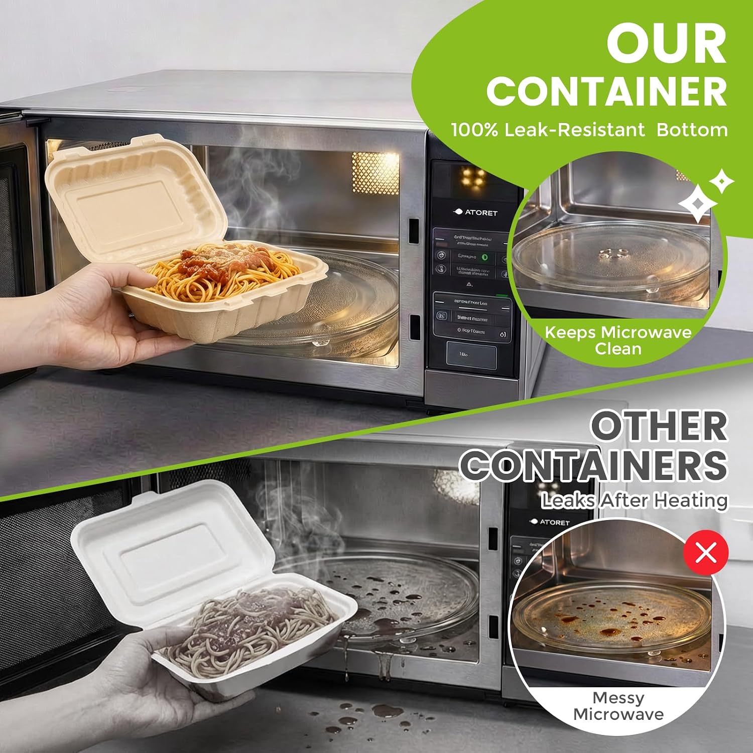 50 Pack 16oz Clamshell Take Ou - Meal Prep Rice ulasan dan harga
