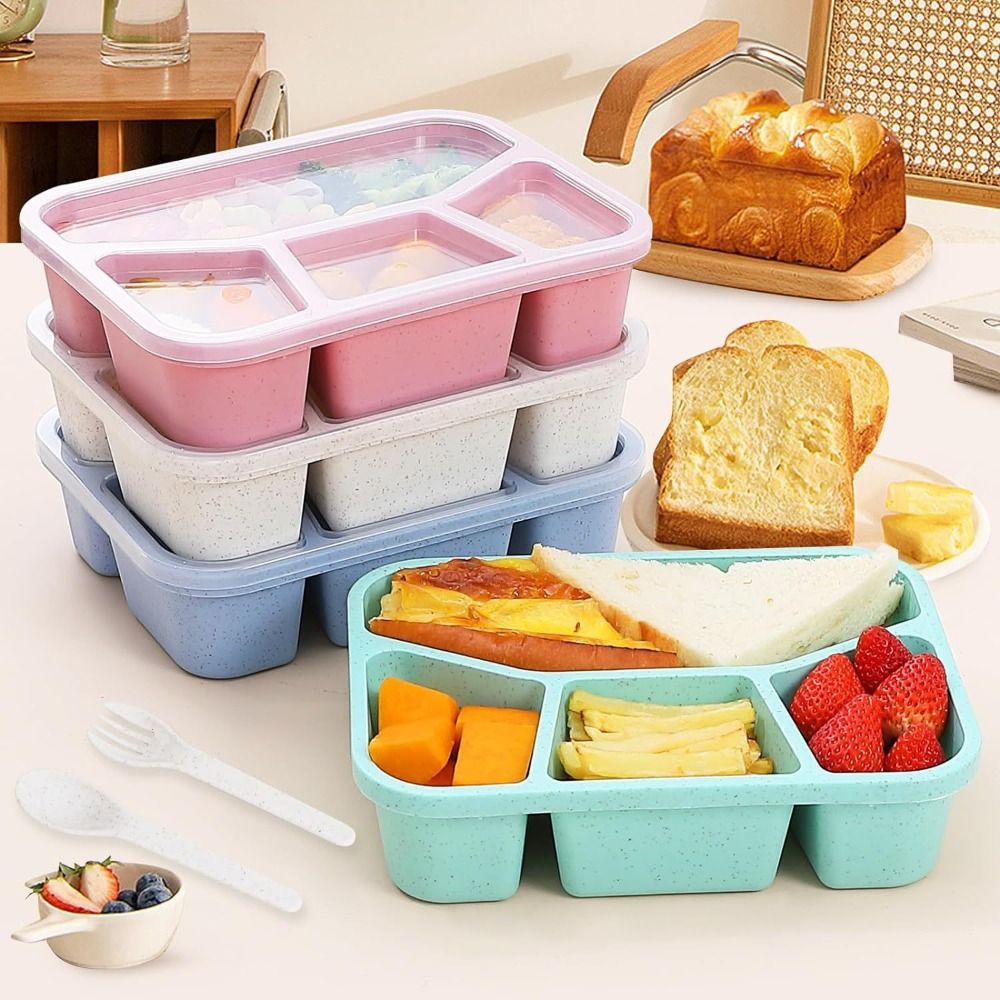 4 Compartments Kids Bento Box  - Meal Prep Meal Ideas ulasan dan harga