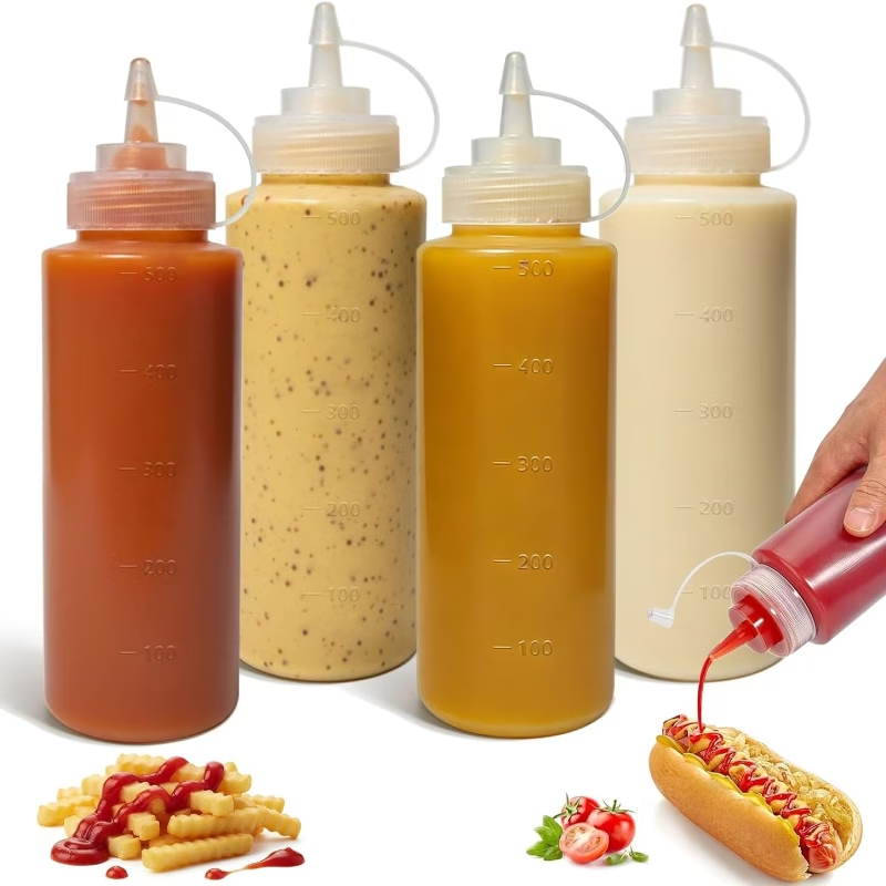 500 ML Plastic Pointed Mouth S - Sauce Squeeze Bottle ulasan dan harga