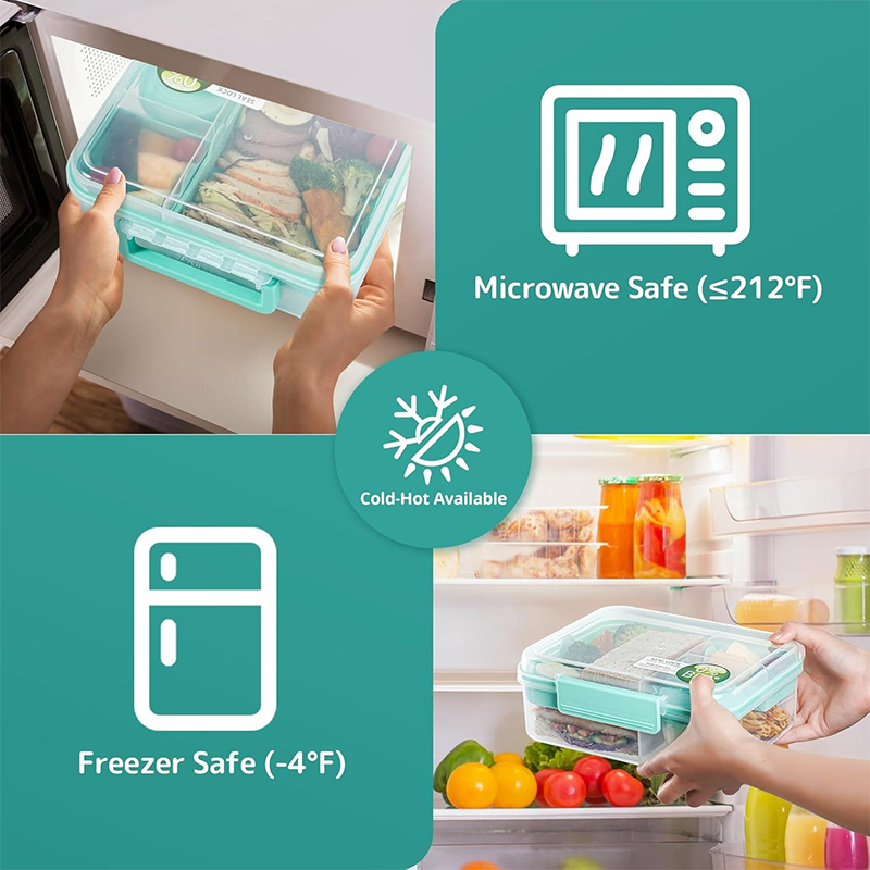 4 Compartment Leakproof Bento  - Meal Prep Menu ulasan dan harga