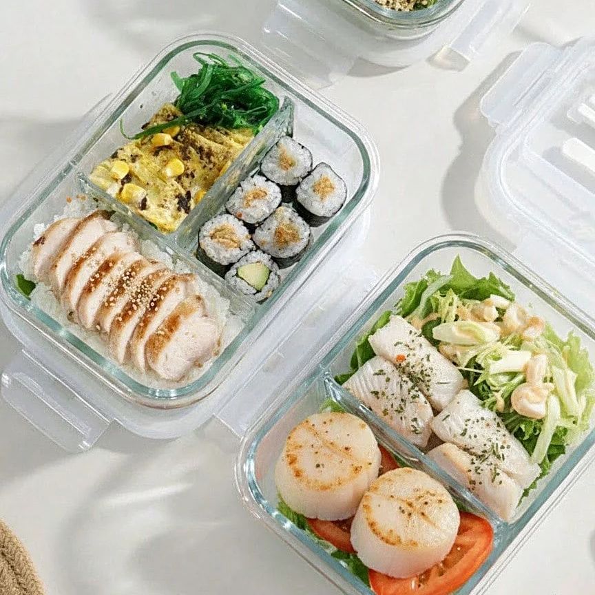 Glass Food Storage Container W - Meal Prep Plan ulasan dan harga