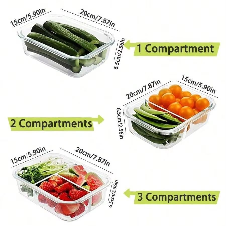 Glass Food Storage Container W - Meal Prep Plan ulasan dan harga