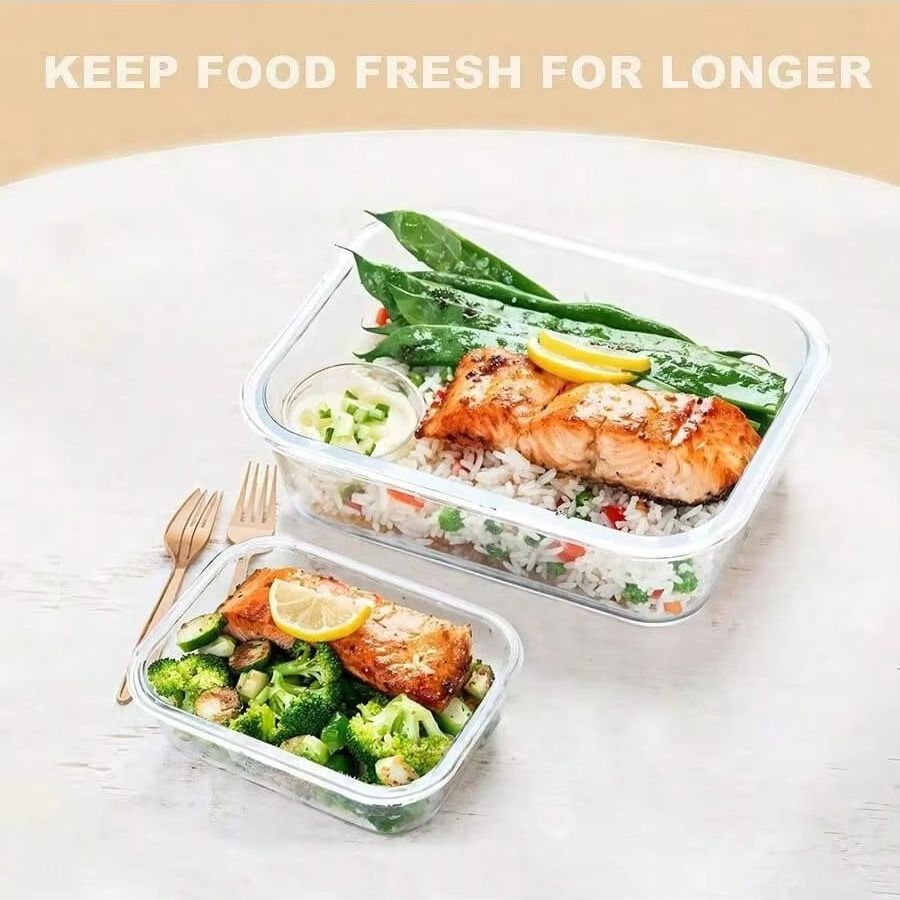 Glass Food Storage Container W - Meal Prep Plan ulasan dan harga