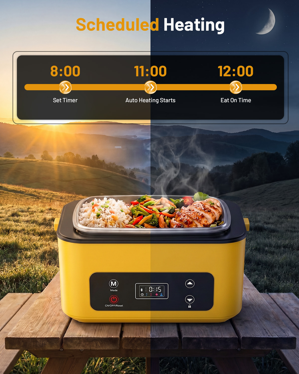 TaskStar Portable Heated Lunch - Stainless Bento Box ulasan dan harga