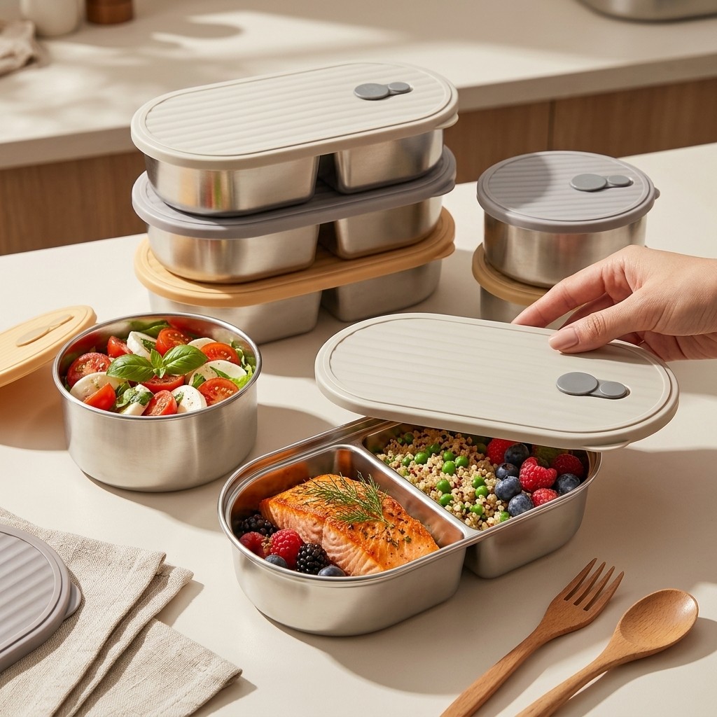 Microwave Safe 304 Stainless S - Meal Prep Meal Ideas ulasan dan harga