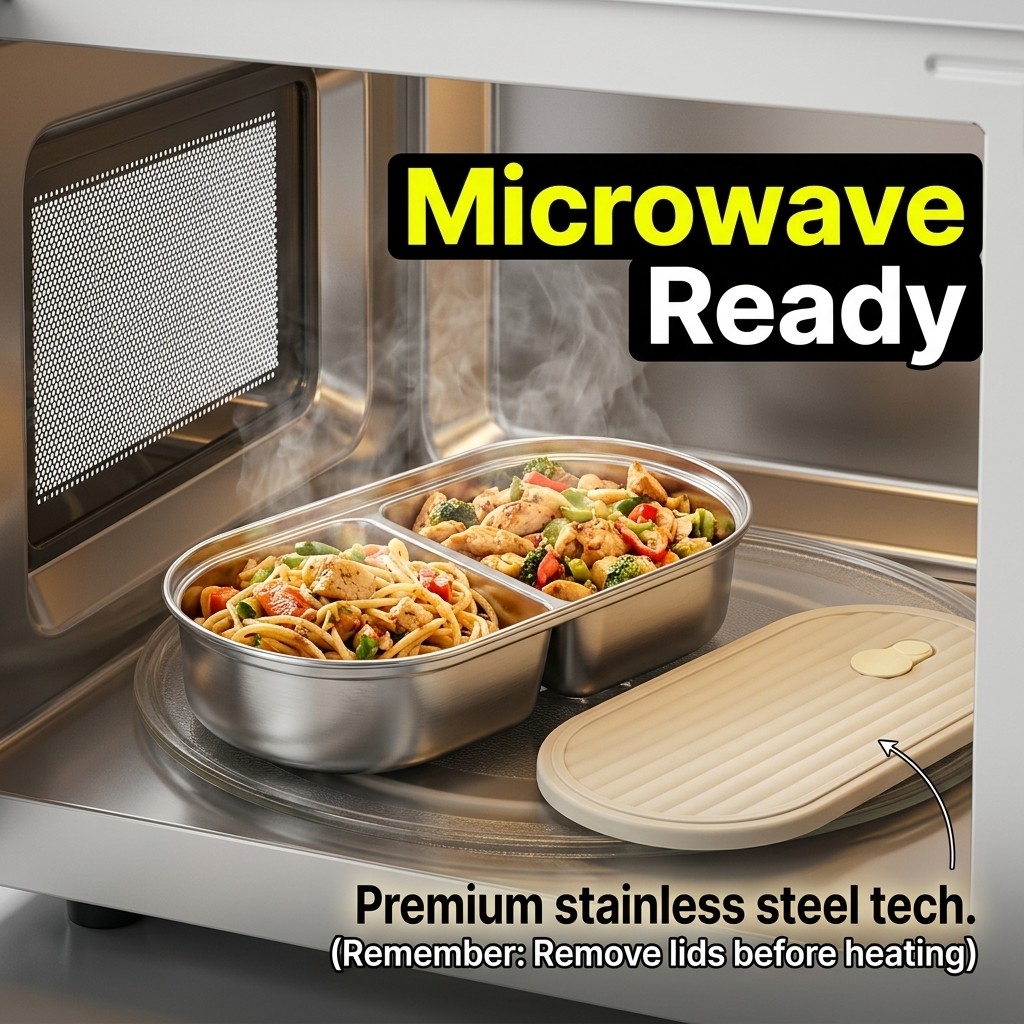 Microwave Safe 304 Stainless S - Meal Prep Meal Ideas ulasan dan harga