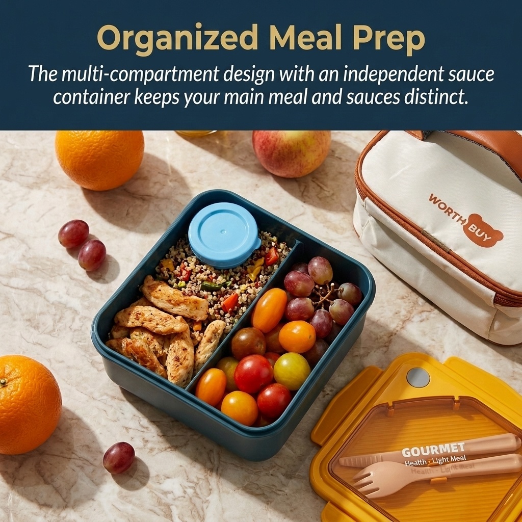 Microwavable Plastic Bento Lun - Meal Prep Meal Ideas ulasan dan harga