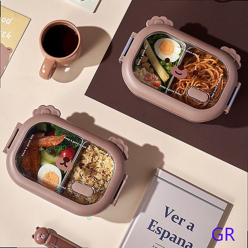 Cute Bear Stainless Steel Insu - Stainless Bento Box ulasan dan harga