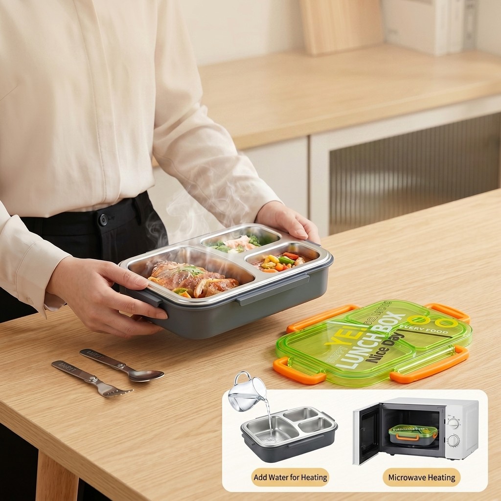 Microwavable 304 Stainless Ste - Meal Prep Meal Ideas ulasan dan harga