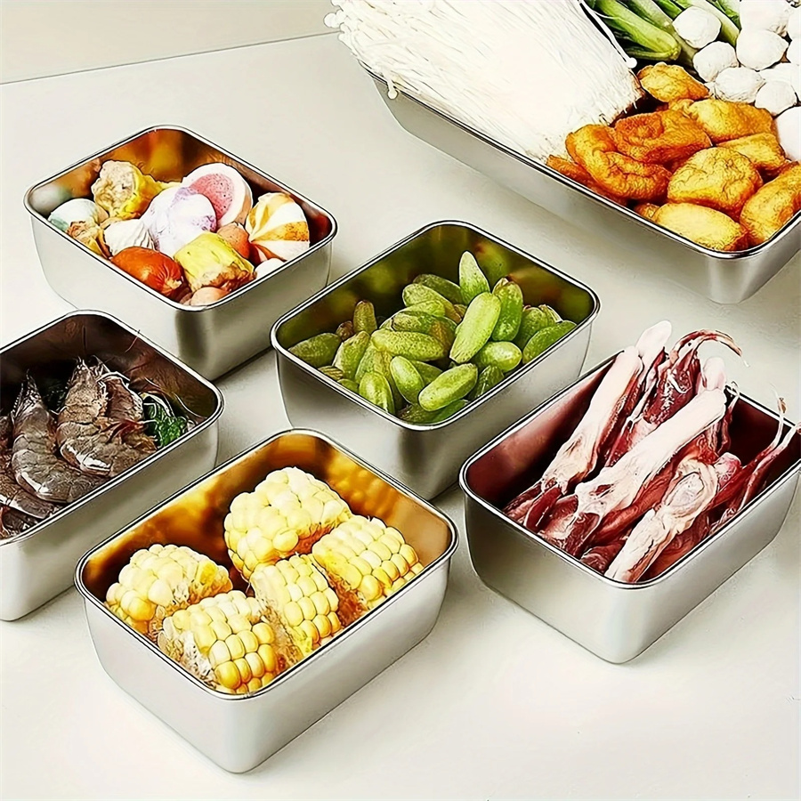 1/3/5pcs Stainless Steel Food  - Stainless Bento Box ulasan dan harga