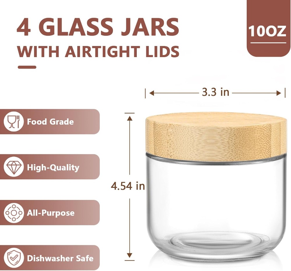 10 Oz Overnight Oats Container - Meal Prep Chia Pudding ulasan dan harga