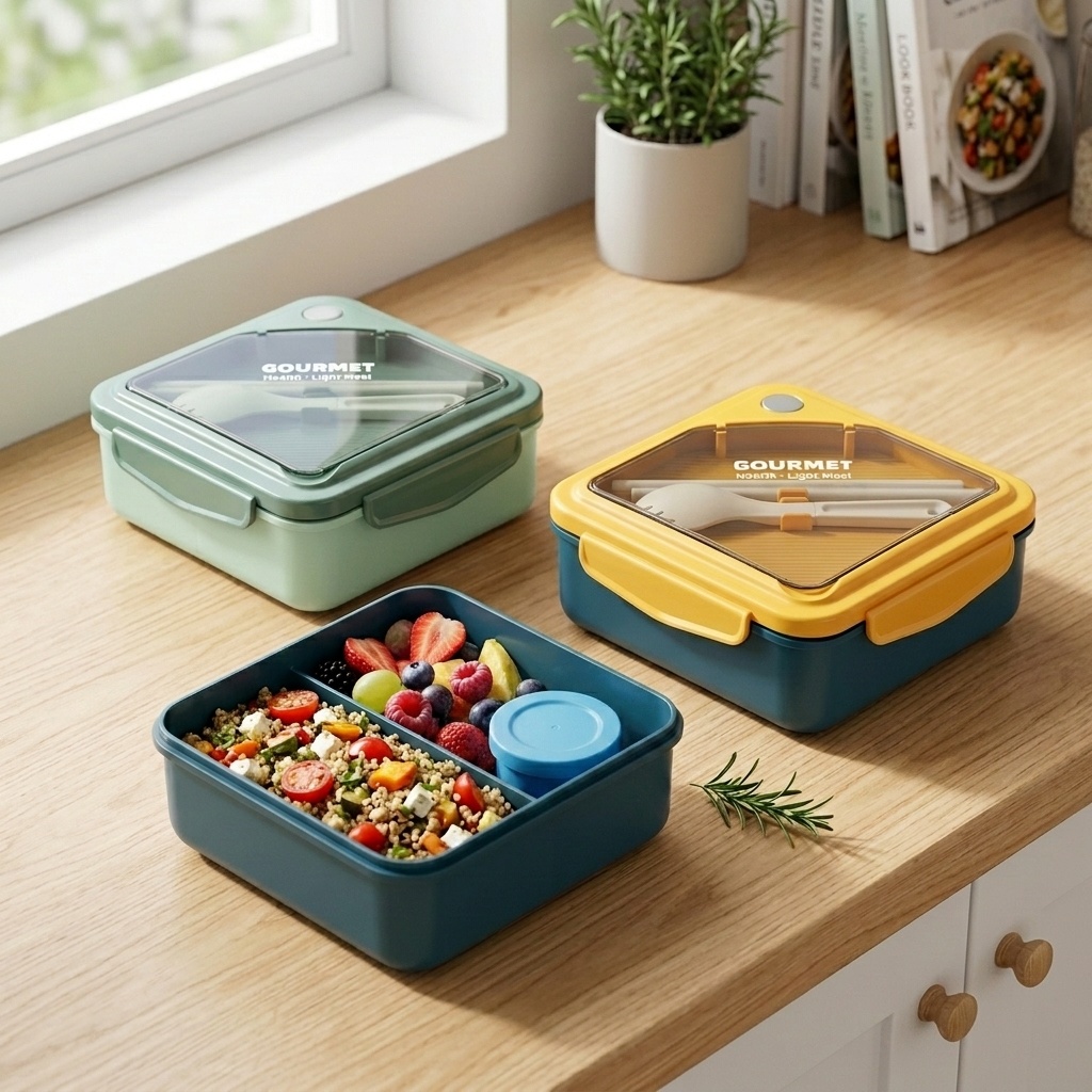 Sealed Plastic Bento Lunch Box - Meal Prep Meal Ideas ulasan dan harga